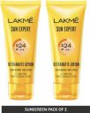 Lakmé Sun Expert Ultra Matte Lotion Pack of 2 - SPF 24 PA++ (100 ml)...