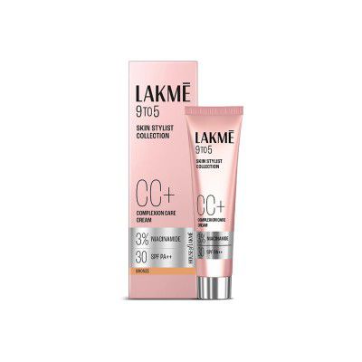 Lakme 9 to 5 CC Cream Bronze with 3% Niacinamide Complex SPF30 PA++ | Brightens Skin | 30 g