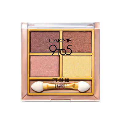 Lakme 9 to 5 Eye Color Quartet Eye Shadow, Desert Rose, 7g