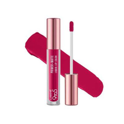 Lakme 9 to 5 Primer + Matte Liquid Lipstick - Mp2 Power Pink, 4.2 ml