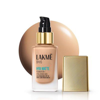 Lakme 9to5 Hya Matte Foundation + Hyaluronic Acid Neutral Nude - 25ml