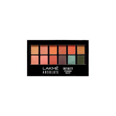 LAKME Absolute Infinity Eyeshadow Palette, Coral Sunset, Pigmented Blendable Eye Shadow Palette with 12 Matte and Shimmer Shades - Eye Makeup Kit, 12g