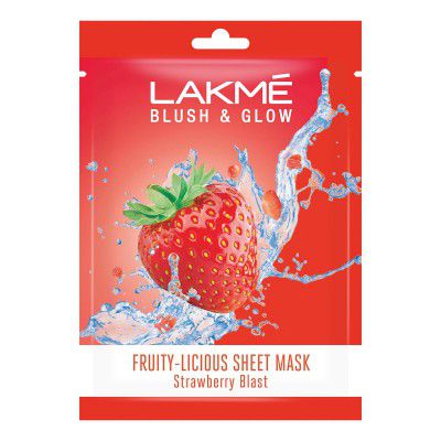 Lakme Blush & Glow Strawberry Sheet Mask | 25 ml