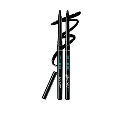Lakme Eyeconic Kajal|| Black - Twin Pack|| 0.35g + 0.35g