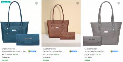 Lakme Fashion Handbags up 80% Off | Starts ₹449