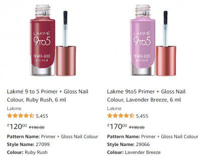 Lakme Nails- Buy 2 get 1 free
