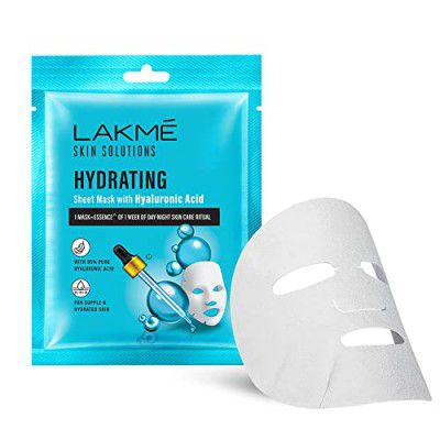 Lakme Solutions Sheet Mask Hydrating With Hyaluronic Acid 25Ml, Pack Of 1