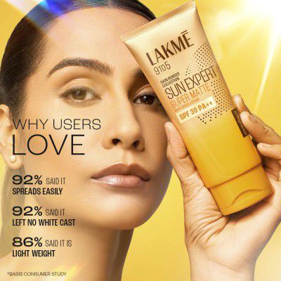 LAKMÉ Sun Expert SPF 30 PA++ Ultra Matte Lotion Sunscreen with Niacinamide - 100ml | For All Skin Types, For UVA/B Protection,No White Cast