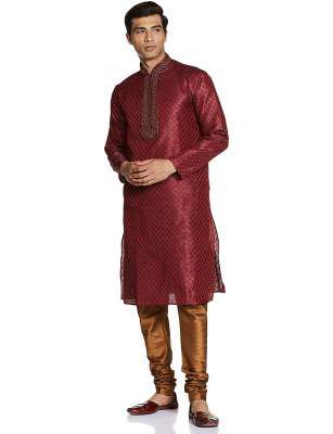 LAKSHYA Men's Art Silk Kurta Pyjama (Pack of 2)
