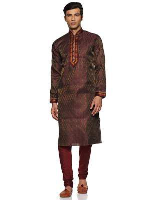 LAKSHYA Men's Art Silk Kurta Pyjama (Pack of 2)
