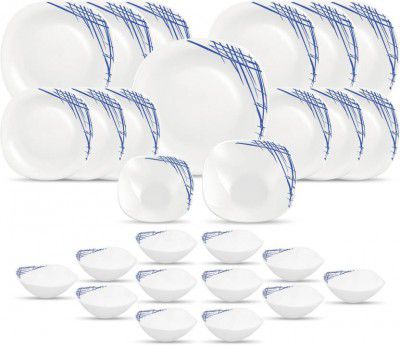 LAOPALA Pack of 27 Opalware Dinner Set (White, Microwave Safe)