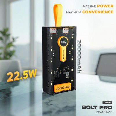 LAPCARE Bolt Pro 20000Mah Transparent Power Bank