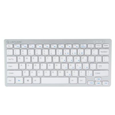 LAPCARE D-lite Plus Wireless Keyboard with 2.4 GHz & 87 Keys, 8 Million Key Life, Minimalist Design,Compatible Window98, ME, 2000, XP, Windows VISTA/7/8/10,Linux (D-Lite + Silver)
