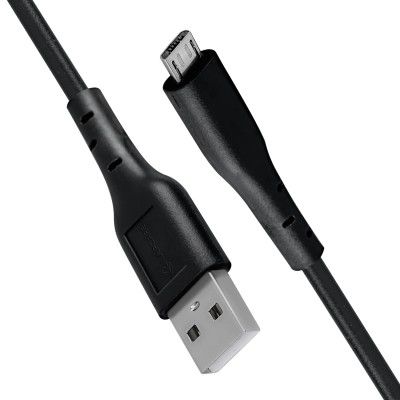 Lapcare datacable USB A to Micro Connector (1M PVC),Black,LDCUM1M