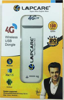 Lapcare F90 4G USB Modem with Wi-Fi : Works with All The Telecom Operators