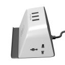 LAPCARE REFUEL Spike Buster Wireless Pad + 3 USB + 2 International Socket, 10 W Wireless Charger, Internal Copper Wiring (White & Gray)...