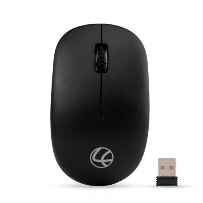 LAPCARE Safari III B Wireless Mouse-2.4GHz High Precision with Upto 1600 DPI, Nano Receiver and Plug & Play Usage -USB/Black-with Duracell Battery & 3 Year Warranty