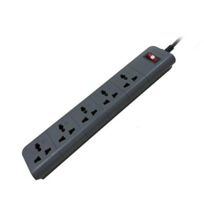 LAPCARE SURGEE 5 (1.5M Cord Length) Multiplug Extension Board with 5 Power Sockets, 1500W, Fire Proof Material, Short Circuit Protection(Black) Surgee 5 (1.5M)