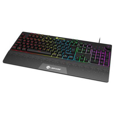LAPCARE Thunder USB Gaming Keyboard, LIGHTSYNC RGB Backlit Keys - Black (LGK-111)