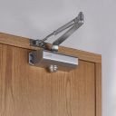 LAPO Heavy Duty Aluminium Automatic Hydraulic Double Speed Door Closer for Home Office | Aluminium and Wooden Soft Door Closers with Fitting Set for All Door Weight Up to 75 Kg (Silver Finish)...