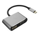 Laprite USB C to HDMI 4K 2K VGA Adapter - Laprite USB 3.1 Type C USB-C to VGA HDMI ...