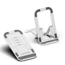 Lapster Grey Desktop Foldable Mobile and Tablet Holder, Designed with ABS Material, Offers Multiple Viewing Angles and Features Anti-Slip Strips for Added Stability-Grey....