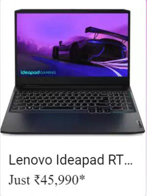 Lenovo IdeaPad Gaming 3 Intel Core i5 11th Gen Laptop @ Rs. 45990 in Flipkart Big Billion Days   