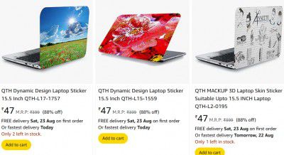 Laptop Sticker Starts at Rs 47