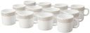 Larah by Borosil Waltz Opalware Mug, Set of 12 Tea/Coffee Mugs, 180 ml Each...