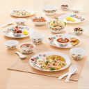 Larah by Borosil Ayana Silk Series Opalware Dinner Set | 27 Pieces for Family of 6 | Microwave & Dishwasher Safe | Bone-Ash Free | Plates & Bowls | White...