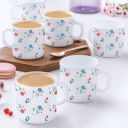 Larah by Borosil Bouquet Opalware Mug - Set of 12...
