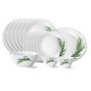 Larah by Borosil Crescent Fluted Series Opalware Dinner Set...