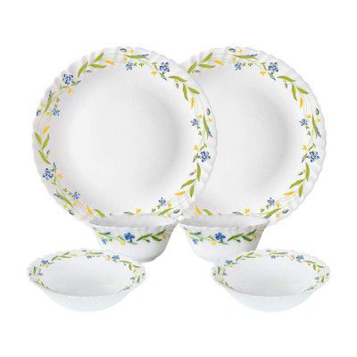 Larah by Borosil Cripper Opalware Dinner Set