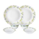 Larah by Borosil Cripper Opalware Dinner Set...