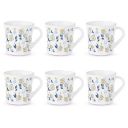 Larah by Borosil Crysta Series Amara Blue Opalware Mug White...