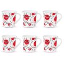 Larah by BOROSIL Crysta Series Leela Opalware Mug | Set of 6 Tea/Coffee Mugs, 210 ml Each ...