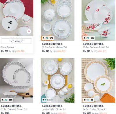 Upto 62% Off Larah by BOROSIL Dinner Set | Start At Rs 999