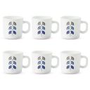 Larah by BOROSIL Floret Opalware Mug | Set of 6 Pcs Tea/Coffee Mugs, 100 ml Each...