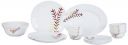 Larah by Borosil Fluted Oak Dinner Set 27 Pieces, Opal Glass Dinner Plates & Bowls Crockery Set for Dinning, White...