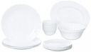 Larah by Borosil Fluted Series Snow Opalware Dinner Set | 21 Piece for Family of 6 | Microwave & Dishwasher Safe | Bone-Ash Free | Crockery Set for Dining & Gifting | Plates & Bowls | White...