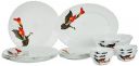 Larah by Borosil Fluted Stargazer Dinner Set 21 Pieces, Opal Glass Dinner Plates & Bowls Crockery Set for Dinning, White...