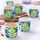 Larah by Borosil Forest Opalware Mug, Set of 12 Tea/Coffee Mugs...