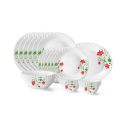 Larah by Borosil Hazel Fluted Series Opalware Dinner Set | 21 Pieces for Family of 6 | Microwave & Dishwasher Safe | Bone-Ash Free | Crockery Set for Dining & Gifting | Plates & Bowls | White...