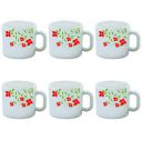 Larah by Borosil Janus Opalware Cup Set, 6-Pieces, White...
