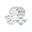 Larah by Borosil Millenia Opalware Dinner Set, 10-Piece, White...