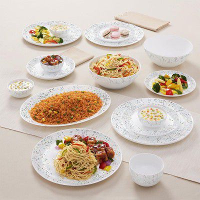 Larah By Borosil Moon Riva Dinner Set - 21 Pcs