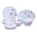 Larah by Borosil - Moon Series, Flower Pot 21 Pieces Opalware Dinner Set, White...