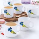 Larah by Borosil Nina Opalware Mug, Set of 12 Tea/Coffee Mugs...