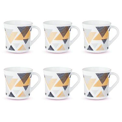 Larah by BOROSIL Nivaah Opalware Mug | Set of 6 Pcs 