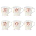 Larah by Borosil Novelty Series Zoya Opalware Mug, Set of 6 Tea/Coffee Mugs, 110 ml Each, Microwave & Dishwasher Safe, Bone-Ash Free, Crockery Set Ideal for Daily Use & Gifting, White...